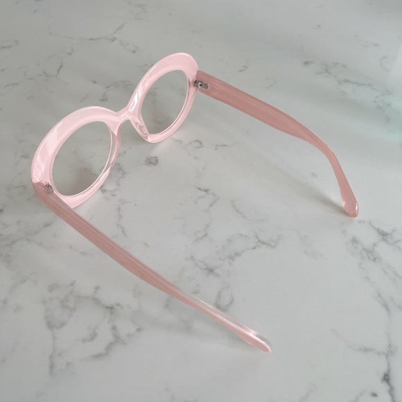 Ladies Clear Round Lens  Funky Cool Retro Style Fashion Glasses  Nerd - Picture 3 of 6